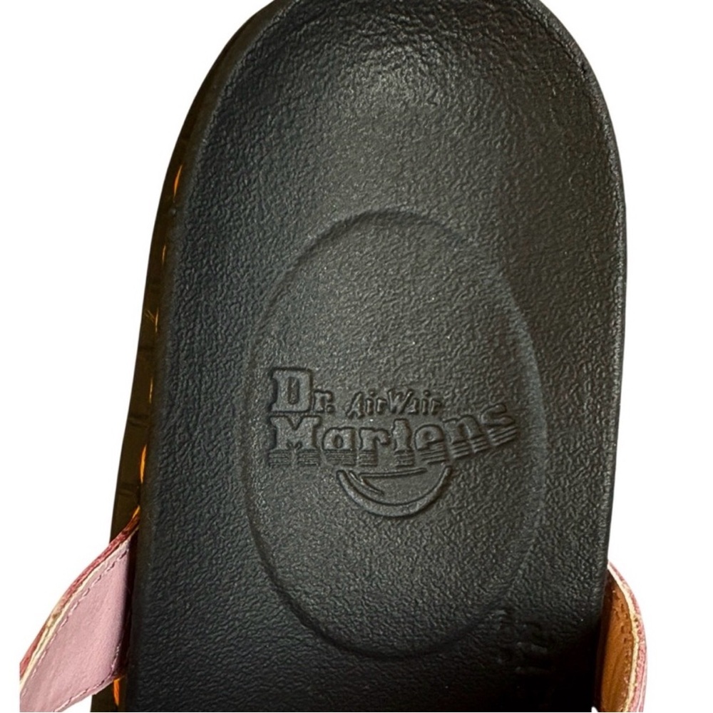 Women’s Dr. Martens Blaire Leather Slide Sandals in Pink - Picture 6 of 9